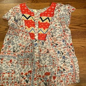 Anthropologie Let Me Be Bandanna Buttondown